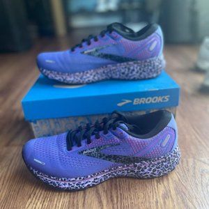Brooks Ghost 14 Electric Cheetah Women Wild Black Purple Running